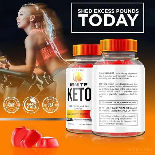 Vista 8 de rize labs Gomitas Ignite Keto ACV para pérdida de peso avanzada, suplemento Keto Ignite (60 gomitas)