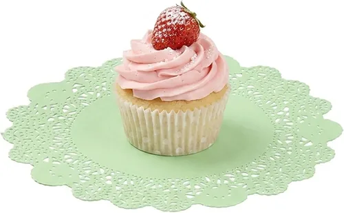 Vista 93 de Restaurantware Pastry Tek Blondas de Encaje de 4 x 4 Pulgadas 100 Vajilla Decorativa - Blondas de Mesa Desechables Redondas de Papel Negro