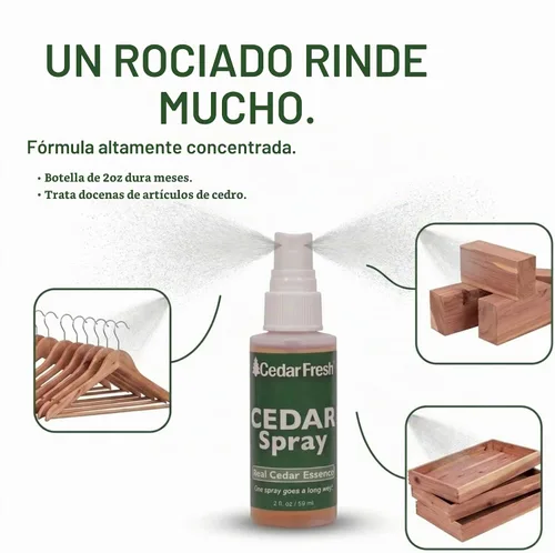 Vista 4 de Household Essentials CedarFresh Spray de Poder de Cedro, 2 onzas