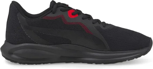 Vista 5 de PUMA Tenis Twitch Runner para hombre, Puma White-high Risk Rojo
