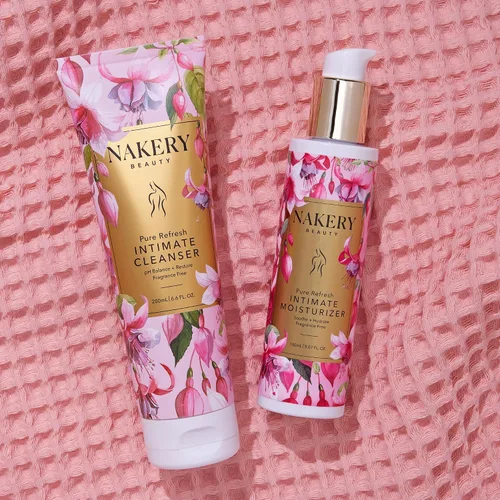 Vista 6 de Nakery Intimate Wash - Limpiador vaginal equilibrado con pH para mujer, lavado femenino hidratante con aloe y ácido hialurónico, lavado vaginal