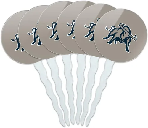 Vista 233 de Abilene Christian - Juego de 6 palillos para cupcakes con logotipo secundario
