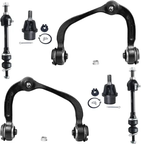 Vista 80 de Detroit Axle - Kit de extremo delantero para Chrysler 300 Dodge Charger 2011-2023 Challenger, 2 Lower Rearward Control Arms 2 Outer Tie Rods 2