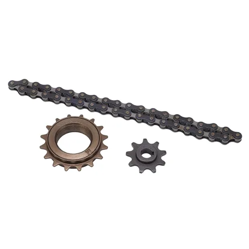 Vista 2 de Vbestlife Kit de cadena de rueda libre - Rueda libre de 16 dientes, piñón de 9 dientes, cadena de 38 secciones para accesorios de modificación