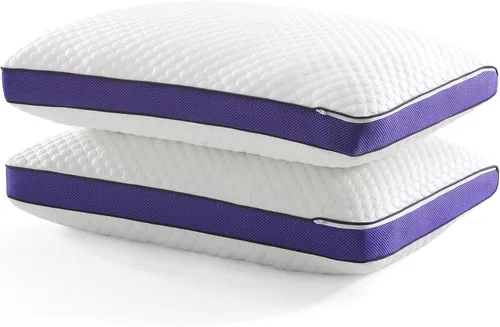 Vista 11 de BPC Almohada de espuma viscoelástica triturada tamaño Queen, almohada de cama refrescante para dormir, soporte firme y suave ajustable para personas