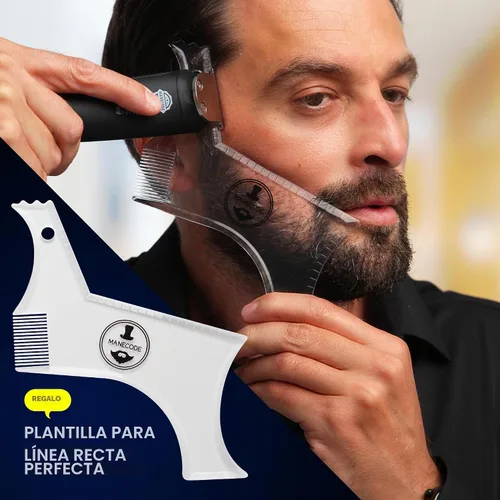 Vista 9 de MANECODE® Cortadora de barba y cabello para hombres – Self-Sharp Blades® USB-C, impermeable, pantalla LED, kit de aseo múltiple