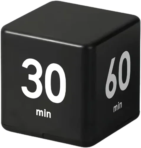Vista 10 de Feilifan Temporizador de cubo, temporizador de estudio de enfoque para niños, temporizador de trabajo de cocina, bloque de tiempo, cubo de gravedad