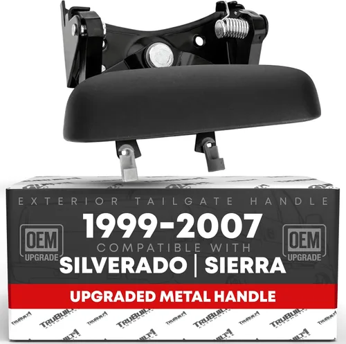 Vista 7 de T1A Panel para manija de puerta trasera con clip metálico - Compatible con Chevrolet Silverado 1500 2500 3500 1999-2006; 99-06 GMC Sierra 1500 2500