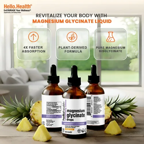 Vista 2 de Suplemento líquido de glicinato de magnesio para mujeres, hombres y niños, bisglicinato de magnesio para una calma natural, recuperación muscular