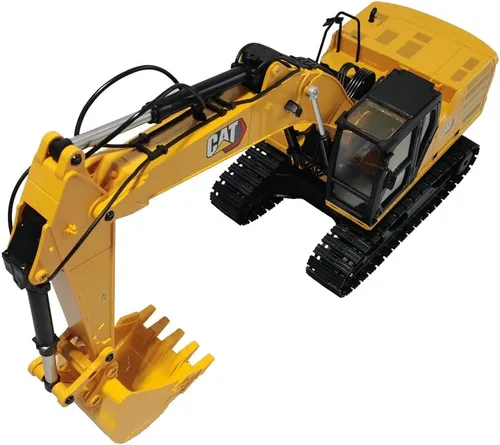 Vista 6 de Diecast Masters Excavadora de control de radio Cat 320 1:16 con accesorios de cubo, grapple y martillo