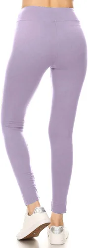 Vista 3 de Leggings Depot - Leggings de cintura alta para mujer, muy suaves, unicolor, tallas regulares y extragrandes (1X a 3X y 3X a 5X)