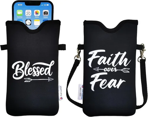 Vista 98 de Tainada Funda Estuche Bolsa de Neopreno para Teléfono para Hombres y Mujeres con Correa Cruzada/Cordón para el Cuello para iPhone 17/16/15 Pro Max
