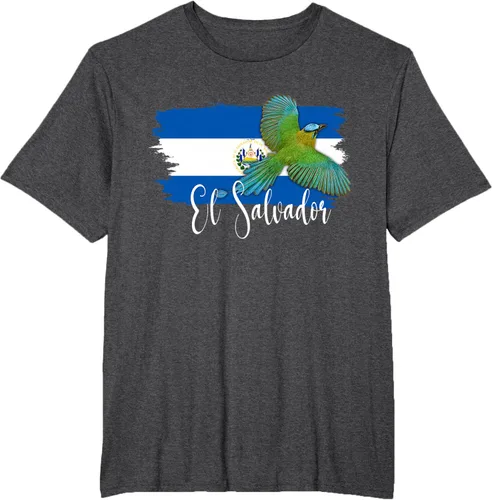 Vista 21 de Camiseta con la bandera de El Salvador, mapa de El Salvador, camiseta de Salvador para mujer, Negro