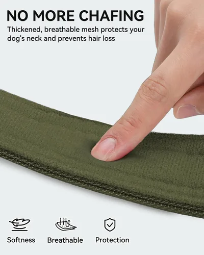 Vista 4 de Joytale Collar táctico para perro con asa, collar militar ajustable y resistente con 2 parches para entrenamiento, adecuado para perros medianos