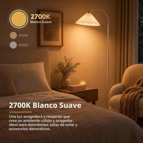 Vista 2 de Lepro Bombillas LED equivalentes a 60 vatios, 9 W, 800 lúmenes, no regulables, blanco cálido 2700 K, base media estándar A19 E26, 10000 horas