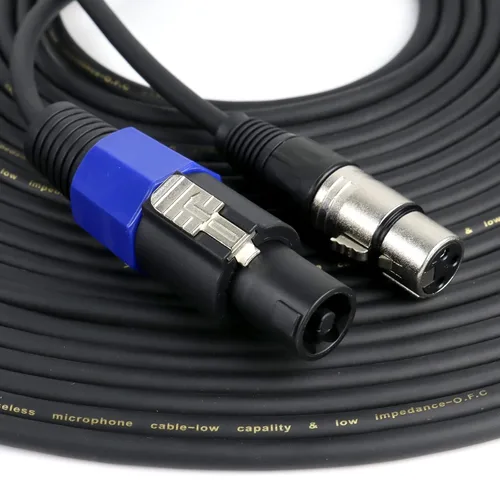 Vista 10 de HBU Paquete de 1 cable Speakon a XLR hembra, cable de audio Speak-ON macho a conector XLR de 3 polos, estudio Pro PA DJ, cable de extensión
