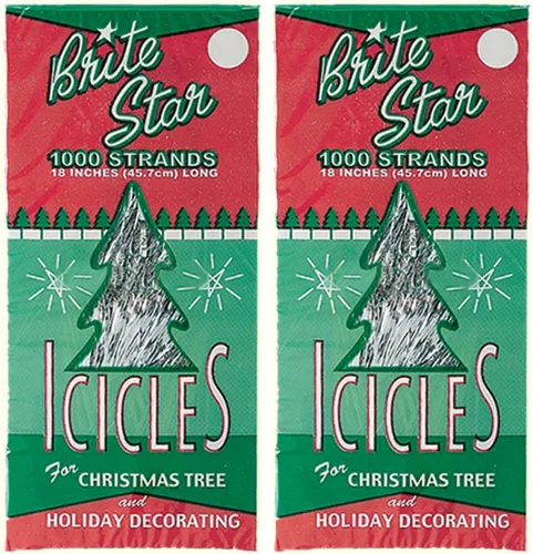 Vista 9 de Decoración de lluvia para árbol de Navidad, 1000 hebras por paquete de Brite Star