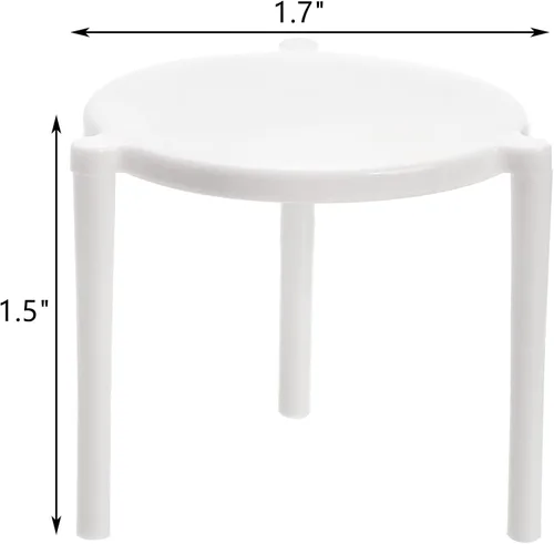 Vista 2 de ZEAYEA 600 piezas de soporte para guardar pizza, apilamiento de plástico para pizza de mesa, protector de pizza blanca desechable para contenedor