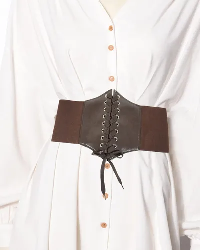 Vista 5 de WINROLA Cinturón elástico para mujer, cinturón de cintura con cordones, cinturón de avispa, para niñas y mujeres