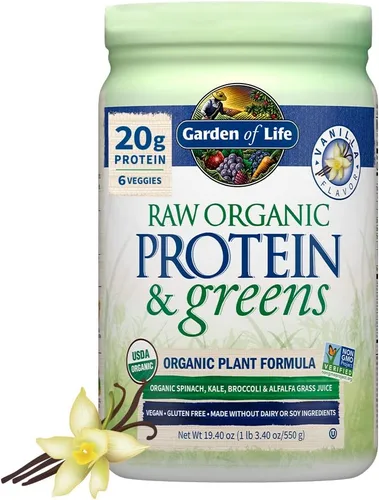 Vista 10 de Garden of Life Raw Organic Protein & Greens, Chocolate Cacao, 1 lb 5.51 oz (610 g) (Paquete de 6)