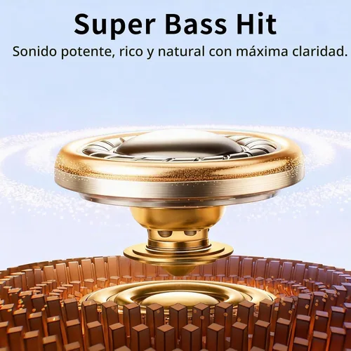 Vista 6 de PEICHENG Auriculares inalámbricos Bluetooth, reproducción 5H 50mAh+400mAh estuche de alimentación con pantalla digital (beige)