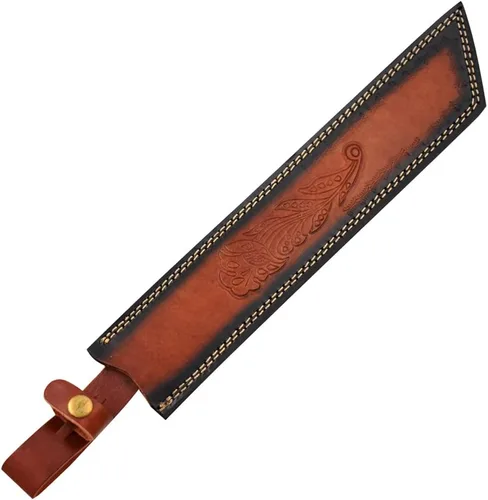 Vista 7 de Machete de caza de hoja fija hecha a mano de encargo de la hoja del acero del alto carbono de la espiga 1075 para el corte y la jardinería