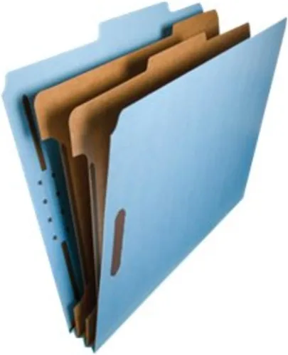 Vista 5 de Carpetas de clasificación azules Smead para documentos, tamaño carta, expansión de 2 pulgadas, 2 divisores, tablero prensado duradero para archivos