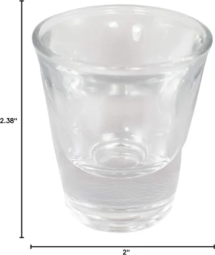 Vista 5 de SUNRISE Kitchen Supply Classic - Vaso de chupito de 1 onza con base pesada, vidrio transparente (12)