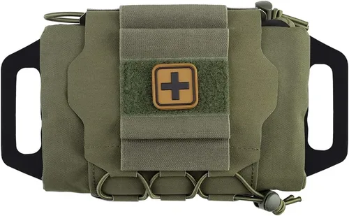 Vista 12 de Molle táctico bolsa de primeros auxilios sistema de dos piezas Micro Med kit senderismo bolsa de caza