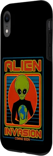 Vista 65 de Funda para iPhone 13 Pro Max Alien Invasion 1984 Tech Noir Distopía