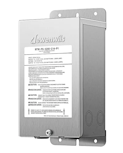 Vista 8 de DEWENWILS Transformador de Luz de Piscina de Bajo Voltaje de 100W, 120V AC a 12V/13V/14V AC, Transformador de Seguridad Multi-tap para Iluminación