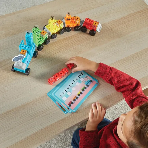 Vista 8 de hand2mind Numberblocks Express Train MathLink Cubes Conjunto de Actividades, Actividades de Aprendizaje Preescolar, Juguete de Tren, Bloques
