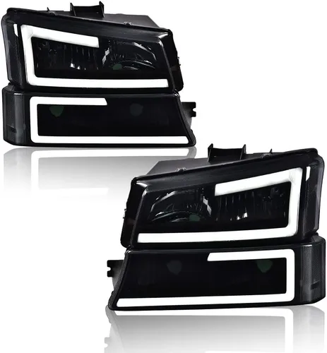 Vista 10 de CHEDA Conjunto de faros, lente transparente carcasa negra ámbar reflector