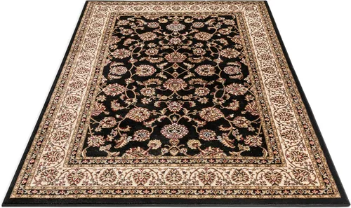 Vista 6 de Well Woven Barclay Collection Sarouk - Alfombra negra de 4 x 5 pies, para entradas, dormitorios pequeños, salas de estar Negro