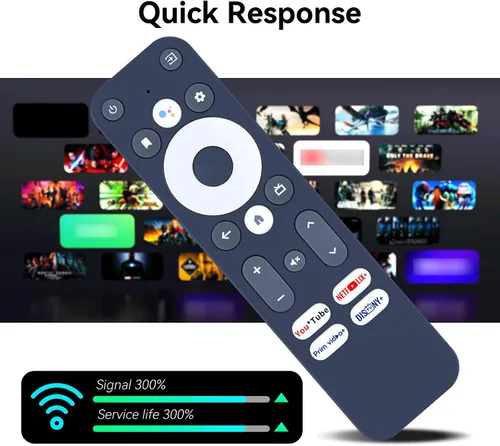 Vista 4 de ZWP Control remoto de voz de repuesto G10 para MECOOL KM7 Plus S905Y4 Android TV Box R-C-OHS-C008 Anker Nebula 4K Streaming Dongle, para Onn Strong