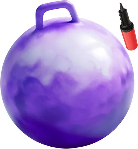 Vista 10 de WALIKI Hopper Ball Toy para niñas de 3, 4, 5 o 6 años, pelota de hippity hop, pelota de salto Regalo de cumpleaños genial Morado 18 pulgadas