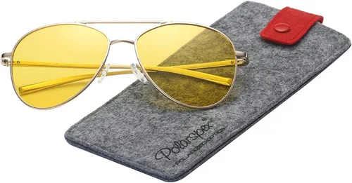 Vista 2 de PolarSpex Aviator Sunglasses for Women & Men - Polarized Night Diving Men's Sunglasses - Aluminum Frame Mavericks Sunglasses