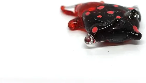 Vista 2 de Manta Ray - Figura pequeña de cristal en miniatura – Animal de vidrio soplado hecho a mano de 1 pulgada – Bonita decoración del océano – Regalo