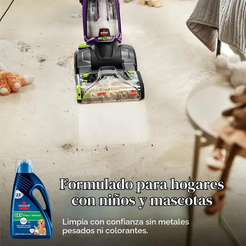 Vista 7 de Bissell OXY Clean + Refresh con la solución de limpieza de alfombras Febreze, para uso en limpiadores verticales líderes de alfombras, 60 onzas