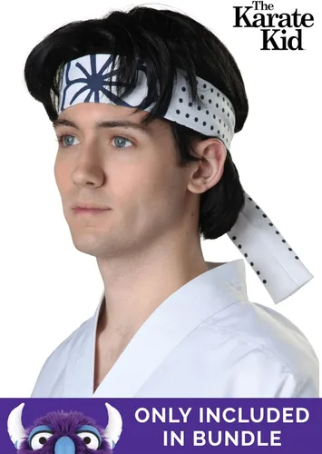 Vista 4 de Fun Costumes Diadema Miyagi Karate Kid, Blanco