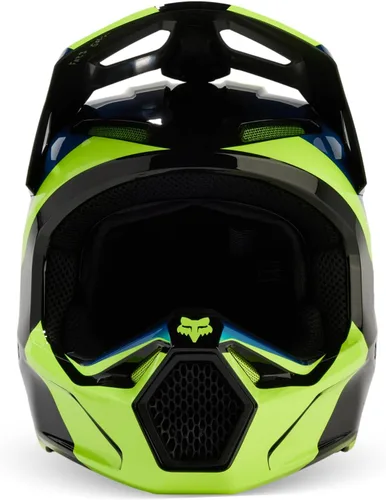 Vista 10 de Fox Racing Casco unisex para motocross V1, negro/amarillo, talla XXL