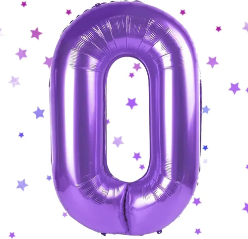 Vista 49 de Globos gigantes de helio de aluminio de 40 pulgadas, color negro, globos digitales grandes del número 0 para decoración de fiesta de cumpleaños