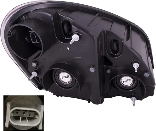 Vista 5 de HEADLIGHTSDEPOT Faros delanteros halógenos de carcasa negra compatibles con Freightliner Cascadia 2008-2016, incluye faros delanteros izquierdo