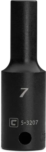 Vista 10 de Capri Tools Zócalo de impacto profundo de 0.236 in, accionamiento de 3/8 in, 6 puntos, métrico