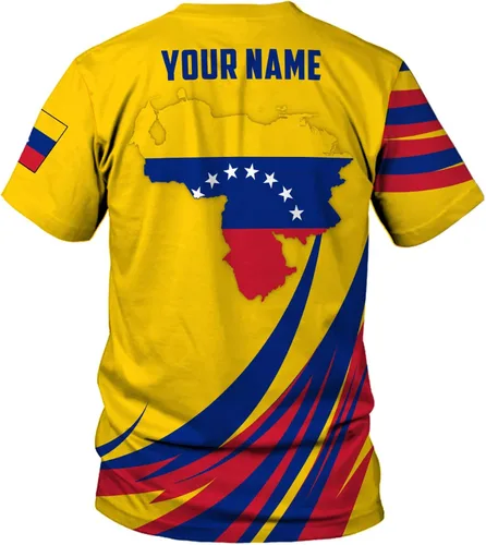Vista 3 de Royal Fight - Camisas personalizadas de Venezuela con escudo de armas de Venezuela, camisas de bandera de Venezuela para hombres y mujeres