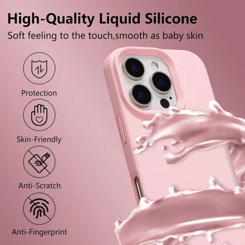 Vista 234 de Funda magnética de silicona para iPhone 13 Pro, color blanco antiguo [Compatible con Magsafe] [Forro de microfibra suave antiarañazos], funda