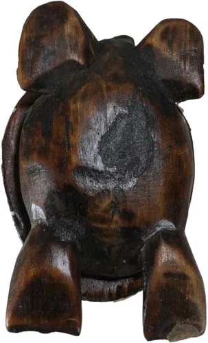 Vista 5 de Ebros Gift Balikraft - Juego de 3 figuras de madera tallada a mano para artesanos y artesanos, juego de 3 figuras familiares de tortuga, cenicero