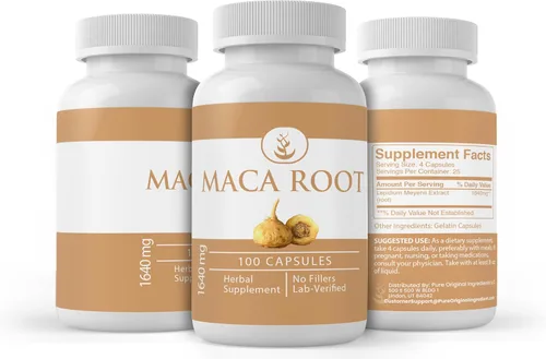 Vista 4 de PURE ORIGINAL INGREDIENTS Raíz de maca, (100 cápsulas) siempre pura, sin aditivos ni rellenos, verificado por laboratorio