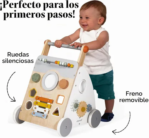 Vista 3 de Janod - Sweet Cocoon - Andador multiactividad para bebés - 12 meses +
