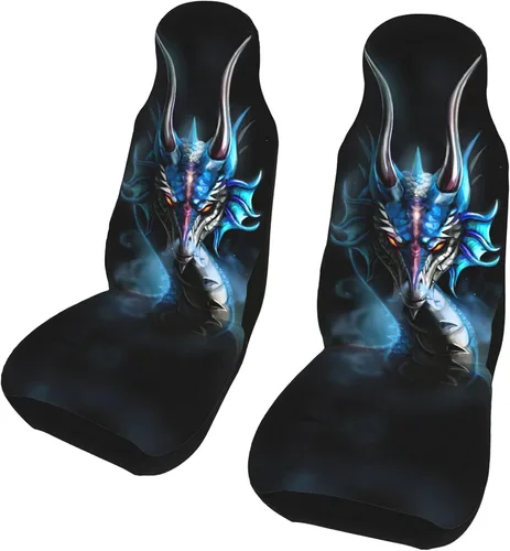 Vista 2 de Cool Devil Dragon - Fundas de asiento de coche para mujer, protector de asiento de vehículo, ajuste para automóviles, camiones, SUV y furgonetas